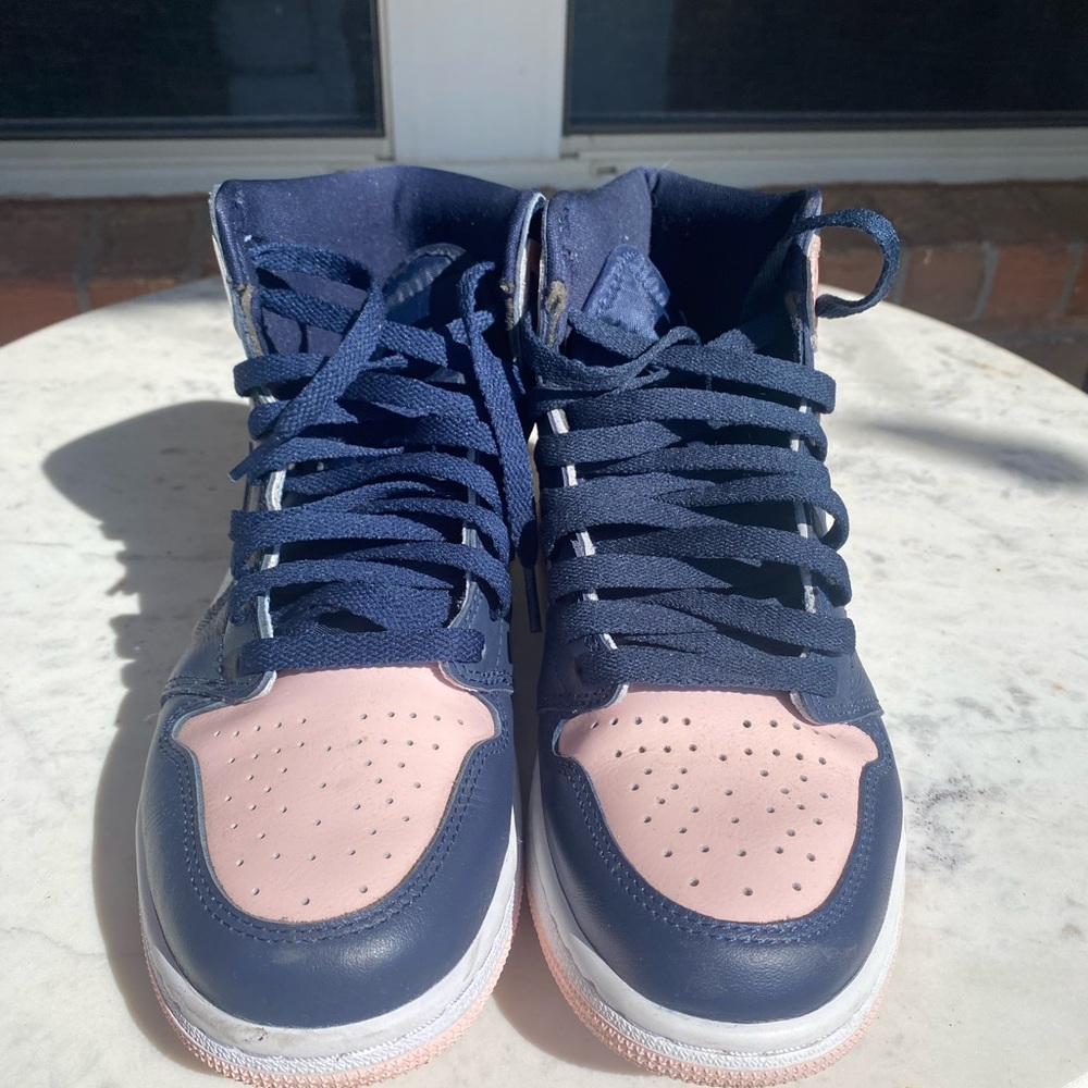 Nike Women's Sneakers - Navy, Pink, and White - Picture 6 of 7